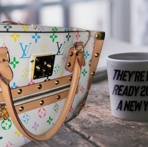 Louis Vuitton White Multicolore Monogram 
